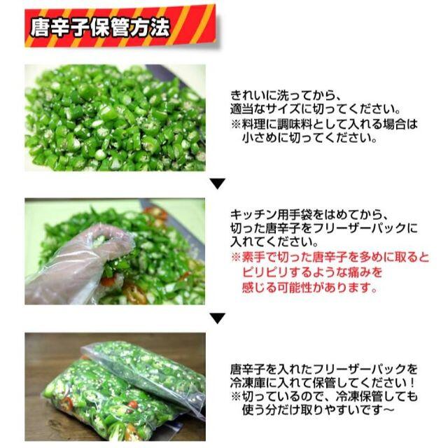 韓国産生青唐辛子 (辛口)500g 食品/飲料/酒の食品(野菜)の商品写真