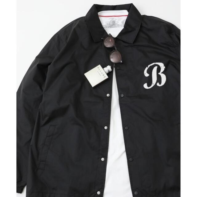 フッ素系撥水裏面☆新品☆Bロゴ COACH jacket コーチジャケット黒ナイロンジャケット