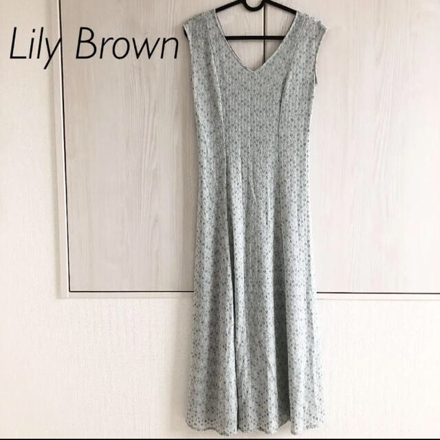 Lily Brown(リリーブラウン)のLily Brown  プチフラワー　刺繍　ワンピース レディースのワンピース(ロングワンピース/マキシワンピース)の商品写真