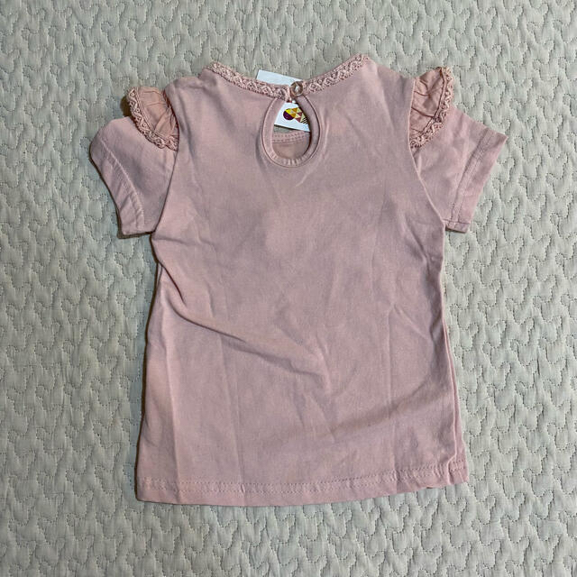 新品 未使用 Tシャツ トップス 半袖 フリル 90 キッズ/ベビー/マタニティのキッズ服女の子用(90cm~)(Tシャツ/カットソー)の商品写真
