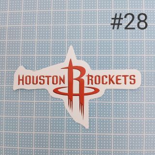 #28 ステッカー NBA ヒューストン・ロケッツ 白 赤 黒 バスケットボール(バスケットボール)