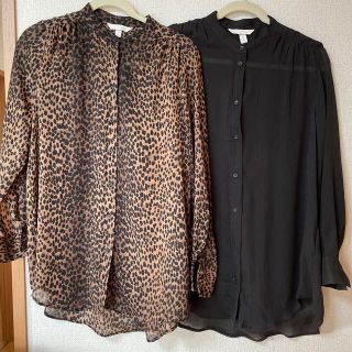 エイチアンドエム(H&M)のシアーシャツ2枚(シャツ/ブラウス(長袖/七分))