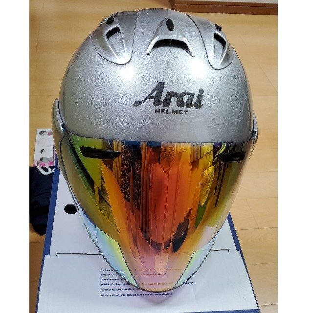 HS様専用　Arai SZ-Ram4 アルミナシルバー ミラーシールド アライ 自動車/バイクのバイク(ヘルメット/シールド)の商品写真