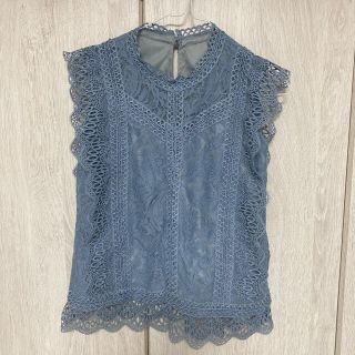 ナチュラルクチュール(natural couture)のナチュラルクチュール　レースノースリーブ　ハイネック(シャツ/ブラウス(長袖/七分))