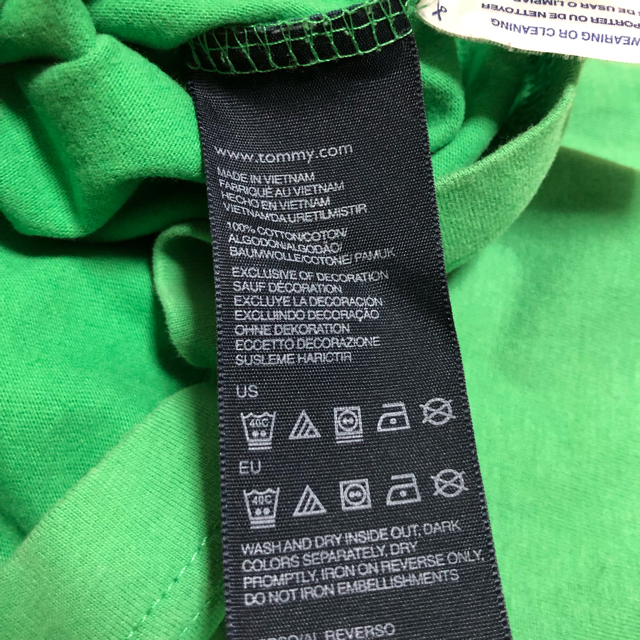 TOMMY HILFIGER(トミーヒルフィガー)のトミーヒルフィガー メンズTシャツサイズS/P グリーン メンズのトップス(Tシャツ/カットソー(半袖/袖なし))の商品写真