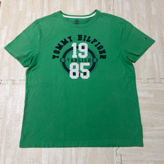 トミーヒルフィガー(TOMMY HILFIGER)のトミーヒルフィガー メンズTシャツサイズS/P グリーン(Tシャツ/カットソー(半袖/袖なし))