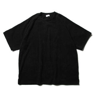 コモリ(COMOLI)のURU ウル クルーネック Tシャツ 今治タオル ブラック フリー(Tシャツ/カットソー(半袖/袖なし))