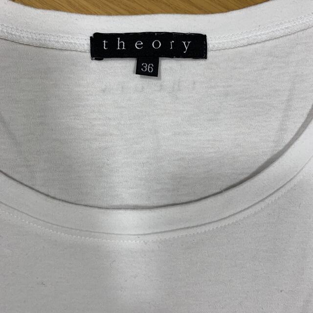 theory(セオリー)のセオリー　36 白　Tシャツ　SALE レディースのトップス(Tシャツ(半袖/袖なし))の商品写真