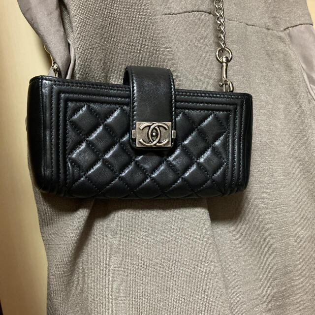 CHANEL シャネル ココ キャンバス クラッチ ポーチ 黒-