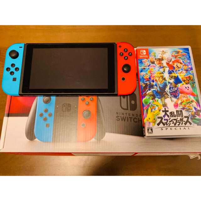 日本仕様正規品 Nintendo Switch(保護シート取付済)&スマッシュブラザーズ