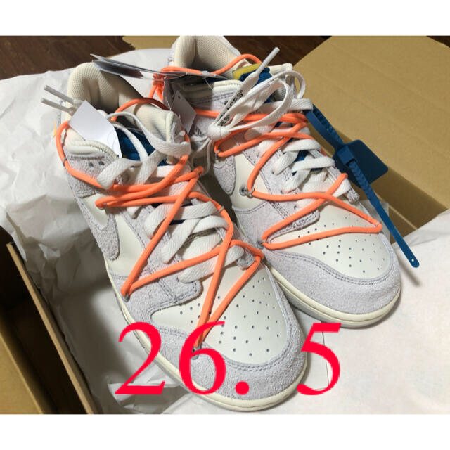 NIKE(ナイキ)のNIKE off-white ダンクlow 19 26.5cm メンズの靴/シューズ(スニーカー)の商品写真