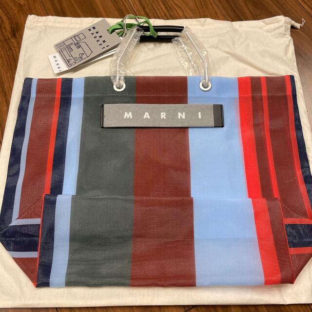 MARNI  マルニフラワーカフェ　ストライプバッグ