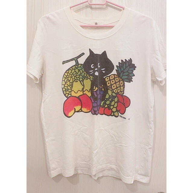 ネネット にゃー果物たくさんTシャツ レディースのトップス(Tシャツ(半袖/袖なし))の商品写真