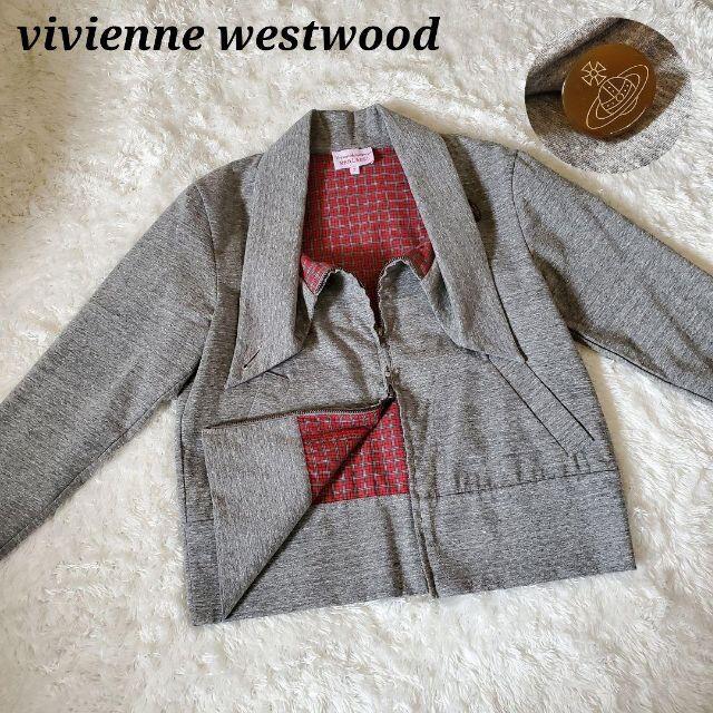 Vivienne Westwood ヴィヴィアンウエストウッド 変形襟 スウェット ジャケット ダブルファスナー