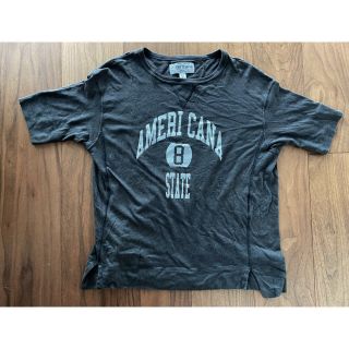 アメリカーナ(AMERICANA)のAmericana アメリカーナ　カレッジロゴTシャツ　チャコールグレー(Tシャツ(半袖/袖なし))