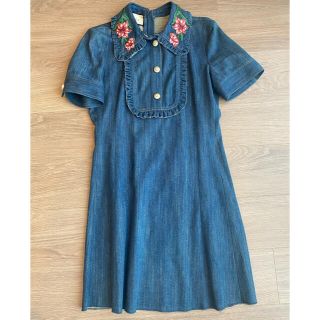 グッチ ひざ丈ワンピース(レディース)(フリル)の通販 24点 | Gucciの