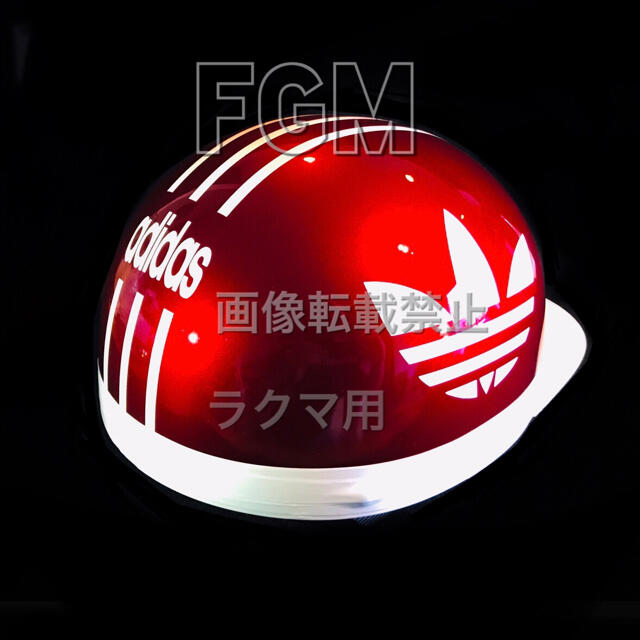 ヤマハカスタムペイントヘルメット半キャップWhiteエイプtwアディダスコルク半ゴリラ