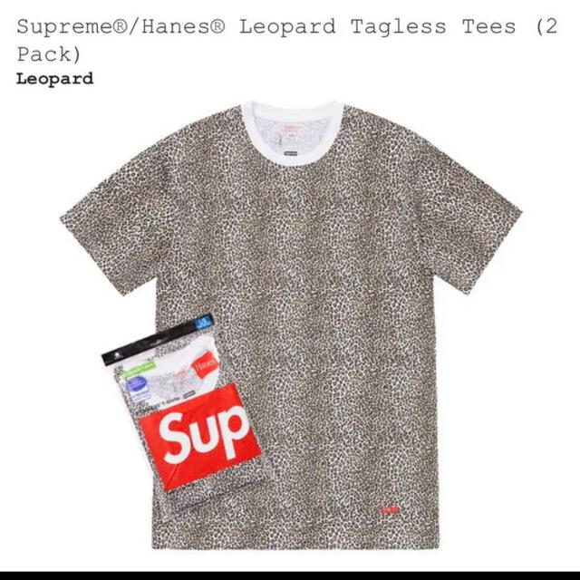 supreme　Hanes Leopard Tagless Tee　1枚