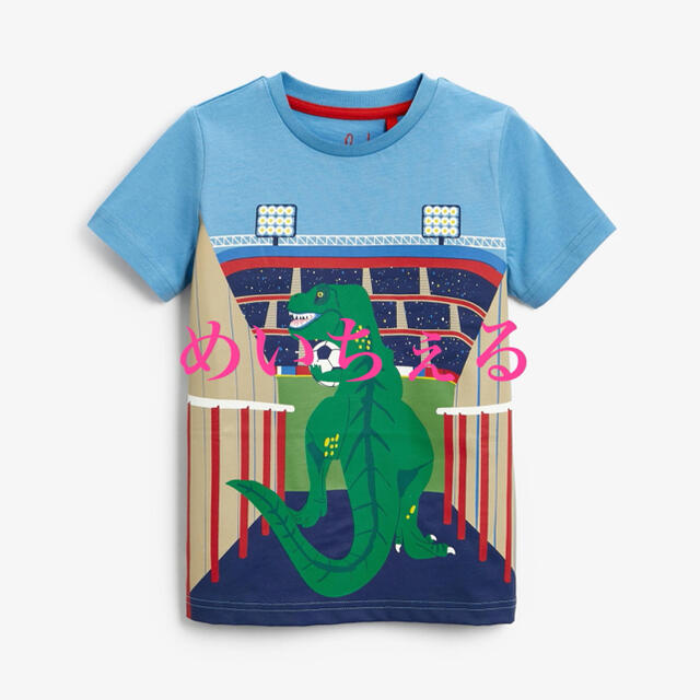 Boden(ボーデン)の【新品】Boden ブルー グラフィックプリント Tシャツ キッズ/ベビー/マタニティのキッズ服男の子用(90cm~)(Tシャツ/カットソー)の商品写真