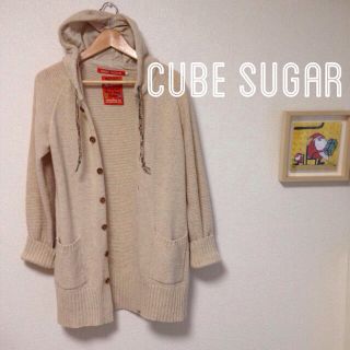 キューブシュガー(CUBE SUGAR)のロングニットカーデ+PAR ICIカーデ(カーディガン)