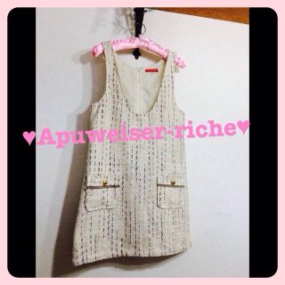 アプワイザーリッシェ(Apuweiser-riche)の♥︎Apuweiserツィードワンピ♥︎(ミニワンピース)