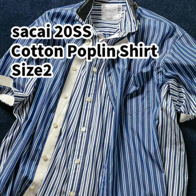 sacai 2020ss cotton poplin shirt size2