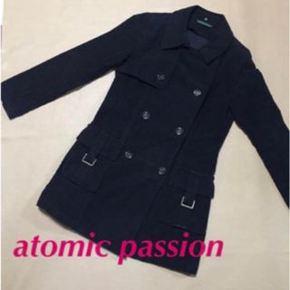 【used】atomic passion レディースコート 綿コート ネイビー(ピーコート)