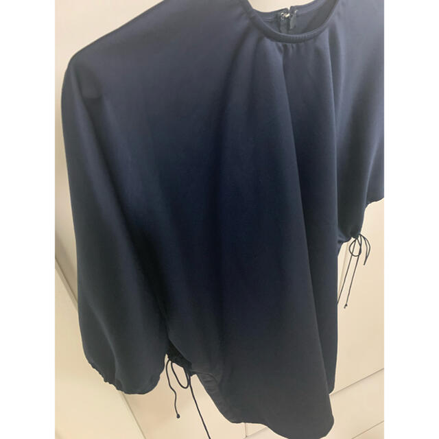 lauren ローレン satin gather sleeve blouse レディースのトップス(シャツ/ブラウス(半袖/袖なし))の商品写真