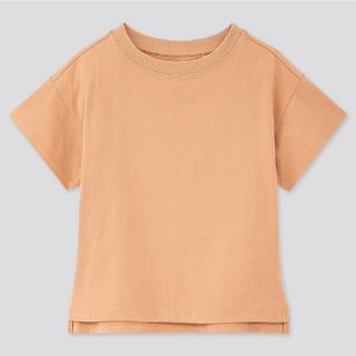 ユニクロ(UNIQLO)のTシャツ　ブラウン　ショート丈　ユニクロ(シャツ/ブラウス(半袖/袖なし))