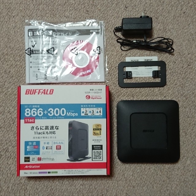 Buffalo(バッファロー)のBUFFALO WSR-1166DHP スマホ/家電/カメラのPC/タブレット(PC周辺機器)の商品写真