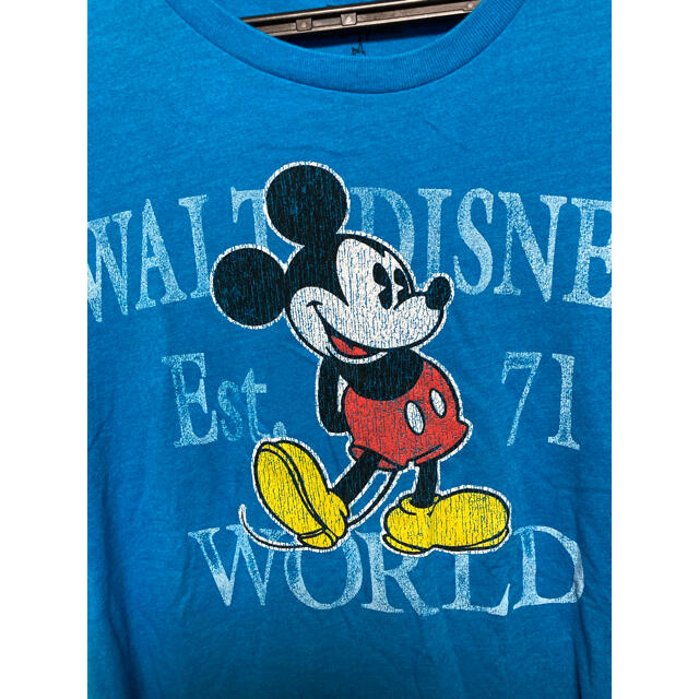 Disney(ディズニー)のディズニー　ミッキーマウス　Tシャツ　ブルー レディースのトップス(Tシャツ(半袖/袖なし))の商品写真