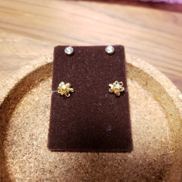 安い卸売り Orefice(オレフィーチェ) ボンボンピアス 0.04ct K18 YG