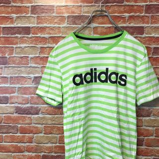 アディダス(adidas)のadidas neo アディダスネオ　半袖Tシャツ ボーダー　爽やか　Mサイズ(Tシャツ(半袖/袖なし))