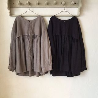 ネストローブ(nest Robe)のネストローブ♡コットンモールスキンリネン切替ブラウス(シャツ/ブラウス(長袖/七分))