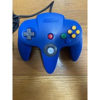 ニンテンドウ64(NINTENDO 64)のニンテンドー64 コントローラー　ブルー(家庭用ゲーム機本体)