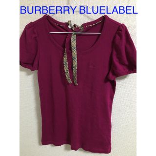 バーバリーブルーレーベル(BURBERRY BLUE LABEL)の美品　BURBERRY BLUELABEL ノバチェックリボン　Tシャツ(Tシャツ(半袖/袖なし))