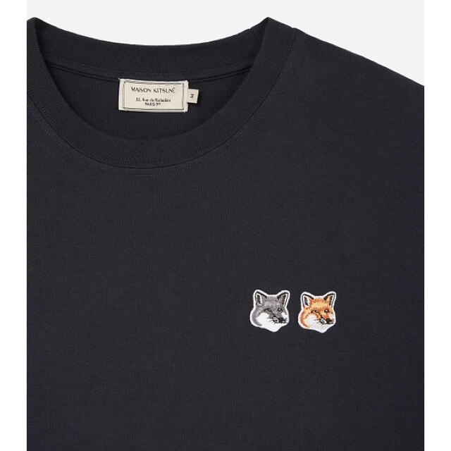 MAISON KITSUNE'(メゾンキツネ)の【Maison Kitsune】 DOUBLE FOX HEAD PATCH メンズのトップス(Tシャツ/カットソー(半袖/袖なし))の商品写真