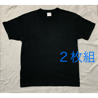 無地　メンズＴシャツ　黒　2枚組(Tシャツ/カットソー(半袖/袖なし))