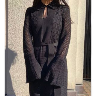 mame kurogouchi Knitted Lace Dress 美品 希少 www.bercom-ks.com