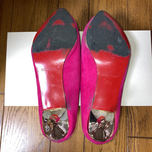 ショッキングピンク スウェード パンプス M レディースの靴/シューズ(ハイヒール/パンプス)の商品写真