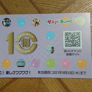 東京ドームシティ 得10チケット(遊園地/テーマパーク)