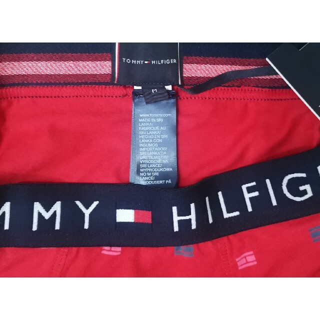 TOMMY HILFIGER(トミーヒルフィガー)のトミーヒルフィガー　新品　メンズ　ボクサーパンツ(レッドM) メンズのアンダーウェア(ボクサーパンツ)の商品写真