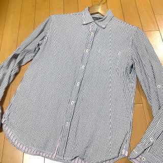 ビームス(BEAMS)の【BEAMS】総ストライプ柄　白シャツ M 美品(シャツ)