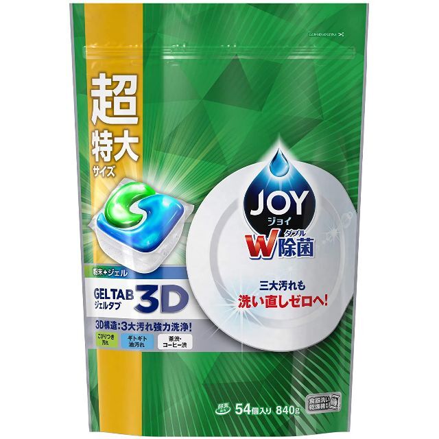 P&G(ピーアンドジー)のジョイ ジェルタブ 食洗機用洗剤(54個入*4袋セット)【ジョイ(Joy)】 インテリア/住まい/日用品の日用品/生活雑貨/旅行(洗剤/柔軟剤)の商品写真