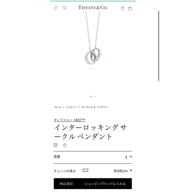 Tiffany & Co.(ティファニー)のティファニー1837™   Tiffany & Co.  シルバーネックレス レディースのアクセサリー(ネックレス)の商品写真