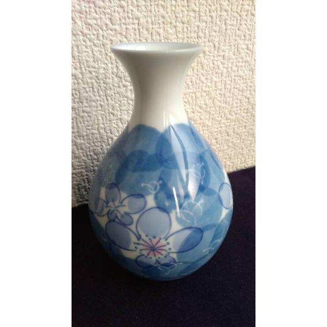 年代不明 波佐見焼 高山陶器 徳利とっくり 青白系 色絵 花柄 酒 年代不明 波佐見焼 高山陶器 徳利とっくり 青白系 色絵 花柄 酒