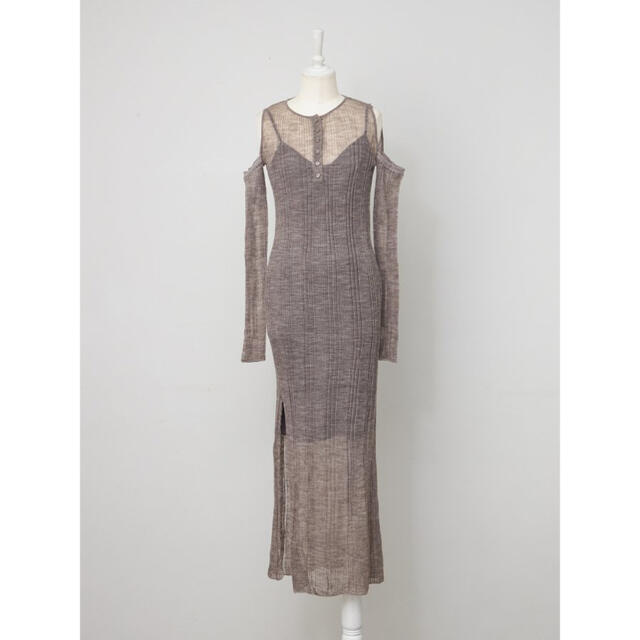 Rosary moon - Rosarymoon Shear Knit Arm-cover Dressの通販 by Rosary moon - Rosarymoon Shear Knit Arm-cover Dressの通販 by