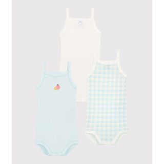 プチバトー(PETIT BATEAU)の新品未使用　プチバトー　18m キャミソールボディ３枚組(肌着/下着)