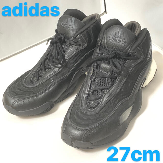 スニーカー　27cm 靴　シューズ　アディダス　adidas バッシュ　黒