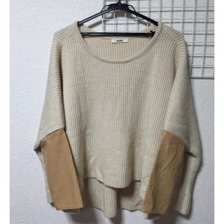 スナイデル(SNIDEL)の美品♡snidel♡レザー切り替えドルマンニット♡(ニット/セーター)